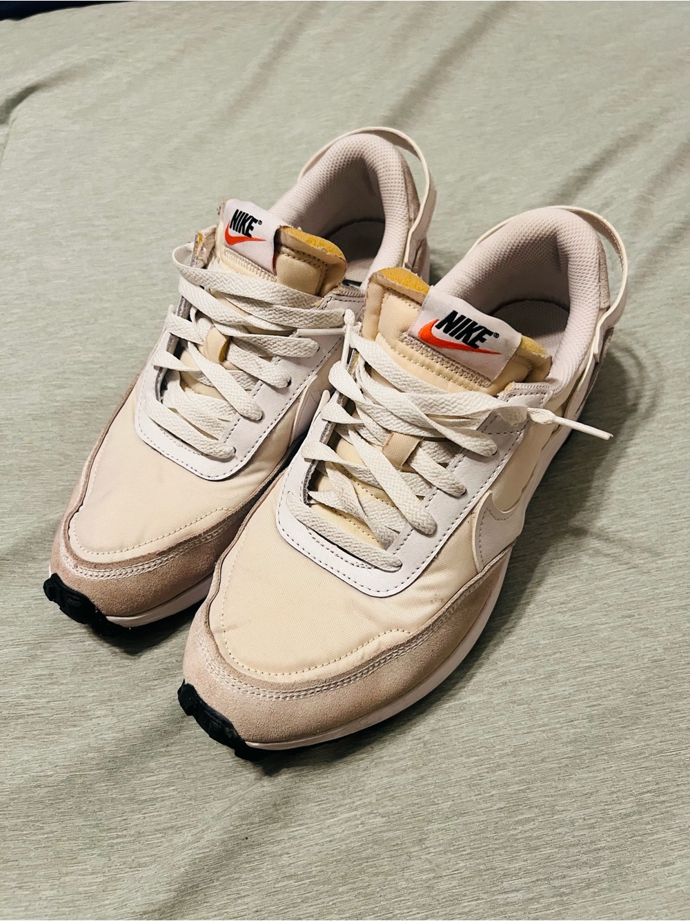 Nike Cream and White Retro Runner Sneakers